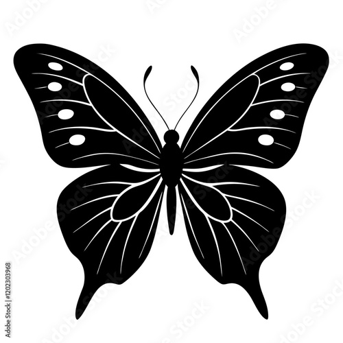 Black butterfly silhouette