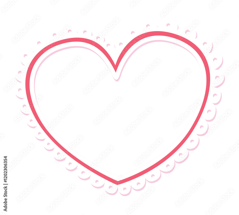 Lovely Heart Shape Background and Border For Valentine's Day Lovely Heart Shape Background and Border For Valentine's Day