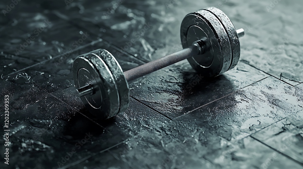 Wet dumbbell gym floor workout fitness Wet dumbbell gym floor workout fitness