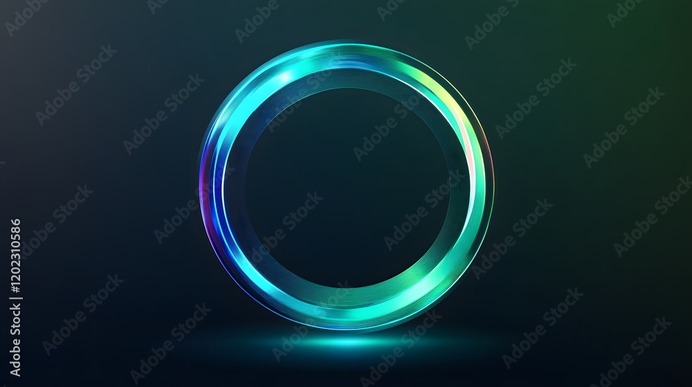 Glowing Neon Ring Abstract Digital Art Glowing Neon Ring Abstract Digital Art