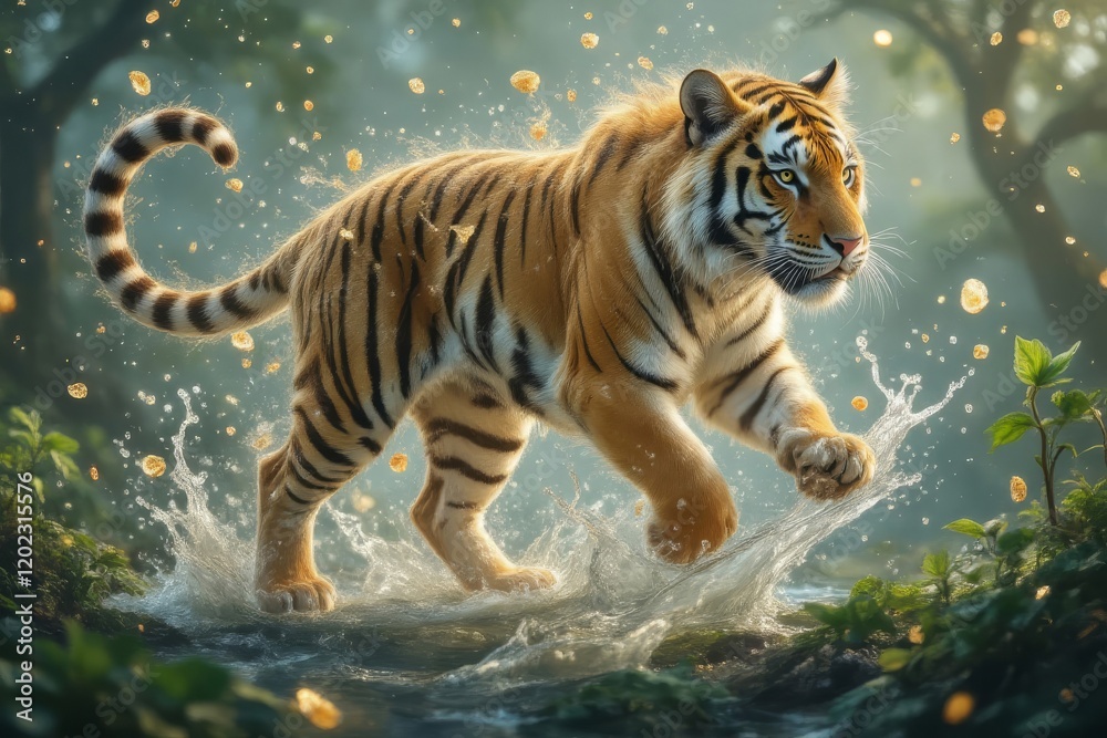 Obraz premium Silent Guardian The Tiger in its Element