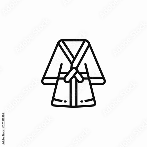 tied bathrobe icon sign vector