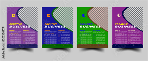  corporate business flyer. newest trendy creative corporate multipurpose minimal official business advertising magazine poster flyer with creative corporate trendy geometric shape template brochure