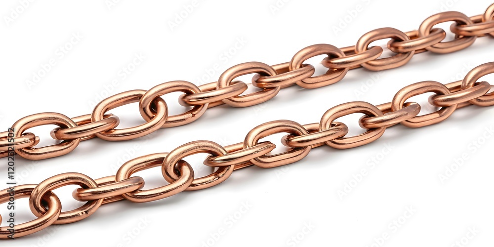 Obraz premium Rose Gold Chunky Chain Bracelet with Polished Luxury Design V7