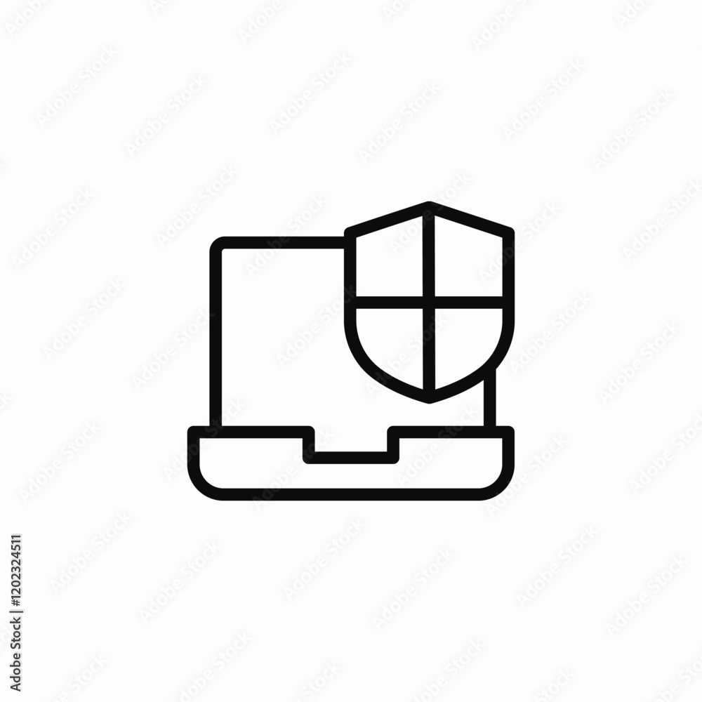 computer antivirus security icon sign vector computer antivirus security icon sign vector