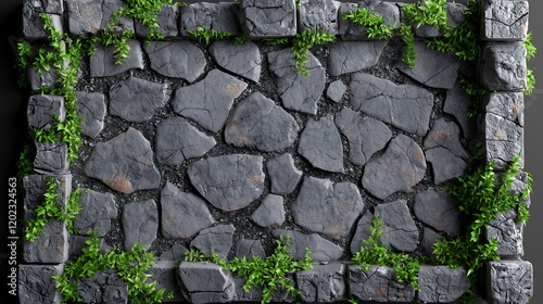 Wallpaper Mural Cobblestone Pathway with Lush Greenery: A Textured Masterpiece Torontodigital.ca