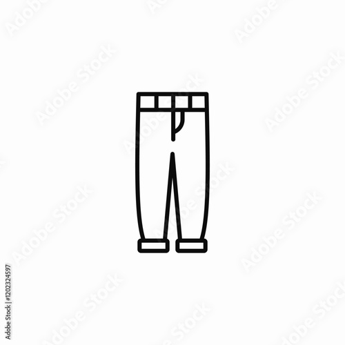 cuffed pants icon sign vector