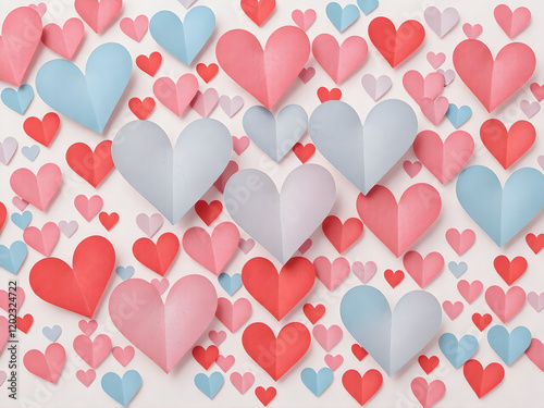 valentine background with paper heart