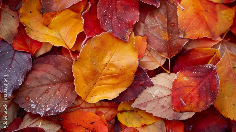Autumn Leaves in Warm Hues Symbolizing Seasonal Transition Autumn Leaves in Warm Hues Symbolizing Seasonal Transition