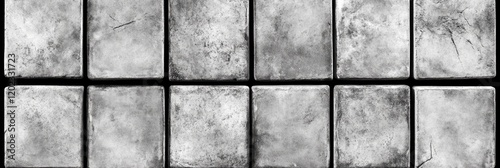 grainy concrete wall with square tiles, seamless texture background