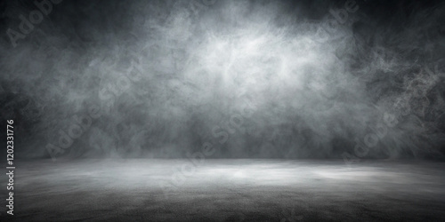 Gray photo backdrop with soft misty texture, dark and mysterious, ideal for creative and artistic photography.


