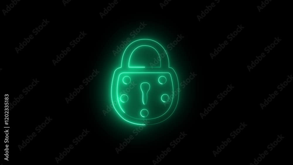 Glowing neon line Safe combination lock wheel icon isolated on black background. Combination padlock. Security, safety, protection, password, privacy. Glowing neon line Safe combination lock wheel icon isolated on black background. Combination padlock. Security, safety, protection, password, privacy.