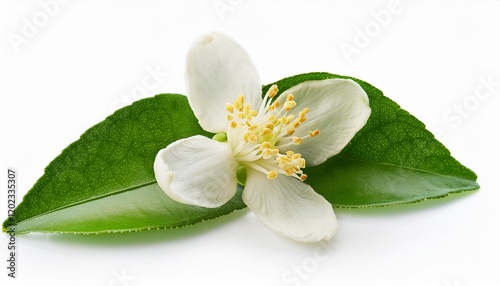 lime blossom isolated on white background