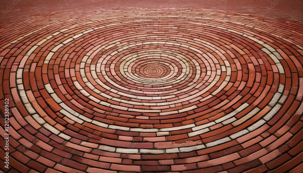 Fototapeta premium radial stripes on bricks history