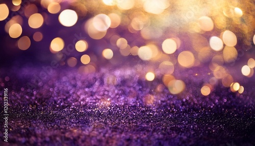 texture history abstract with blurred bokeh mild sparkle on purple gold heritage