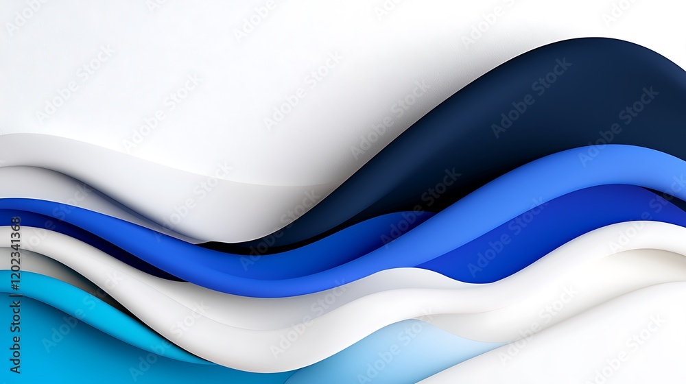 Abstract blue and white wave background. (5) Abstract blue and white wave background. (5)