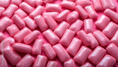 bubblegum pop abstract background with vibrant shades of pink resembling chewing gum photo