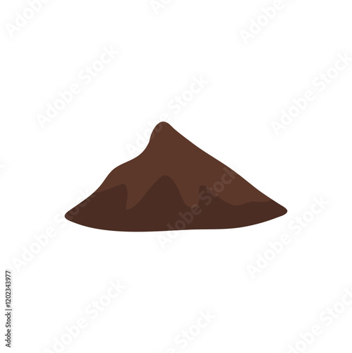 Pile of soil. Vector illustration.