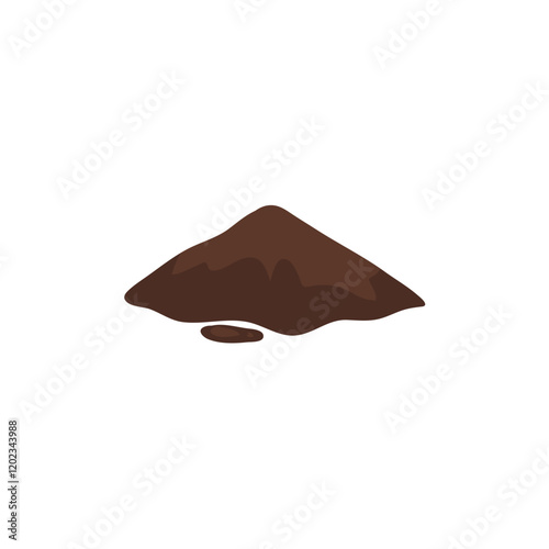 Pile of soil. Vector illustration.