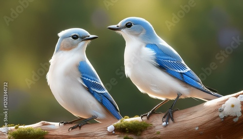 blue jay on a branch photo