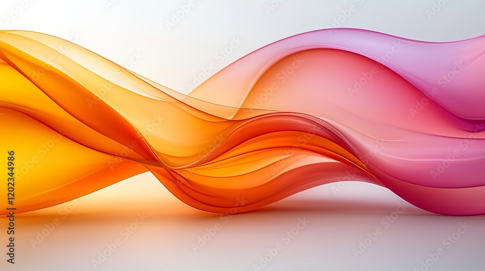 Abstract flowing orange and pink waves. Abstract flowing orange and pink waves.