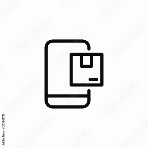 mobile package tracking application icon sign vector