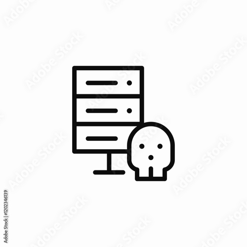 server warning icon sign vector