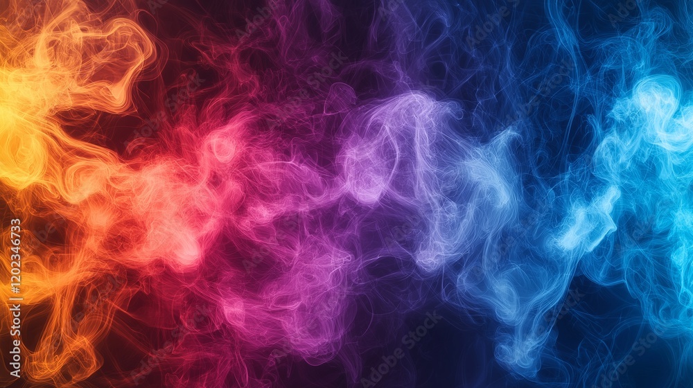 Fototapeta premium background with multicolor waving smoke