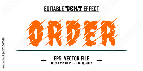 Order, edited and beautified words with cool illustrations for advertising needs, promotions, product sales advertisements. give a unique and modern impression to every visual displayed. EPS file