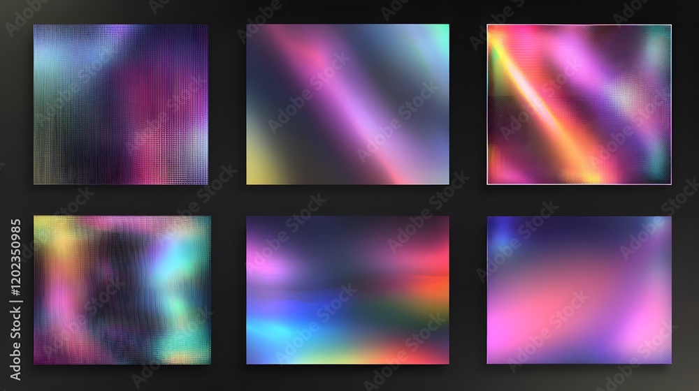 Fototapeta premium Abstract Colorful Gradient Grid Pattern Designs