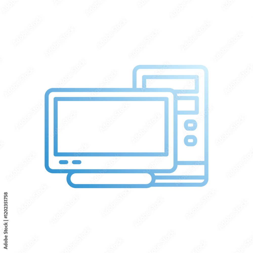 Desktop vector icon stock illustration Desktop vector icon stock illustration