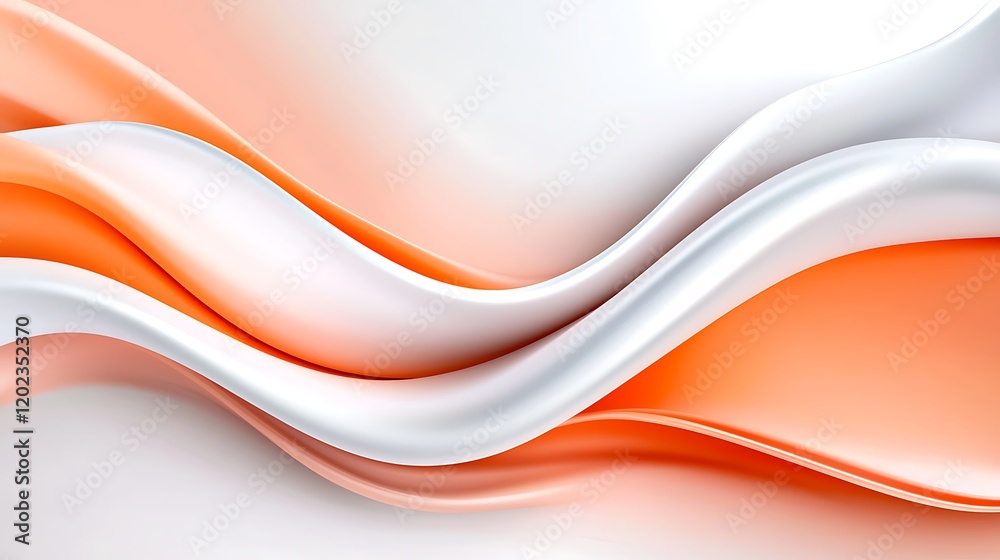 Abstract orange and white wavy lines background. Abstract orange and white wavy lines background.