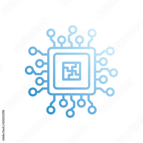 Chip vector icon stock illustration