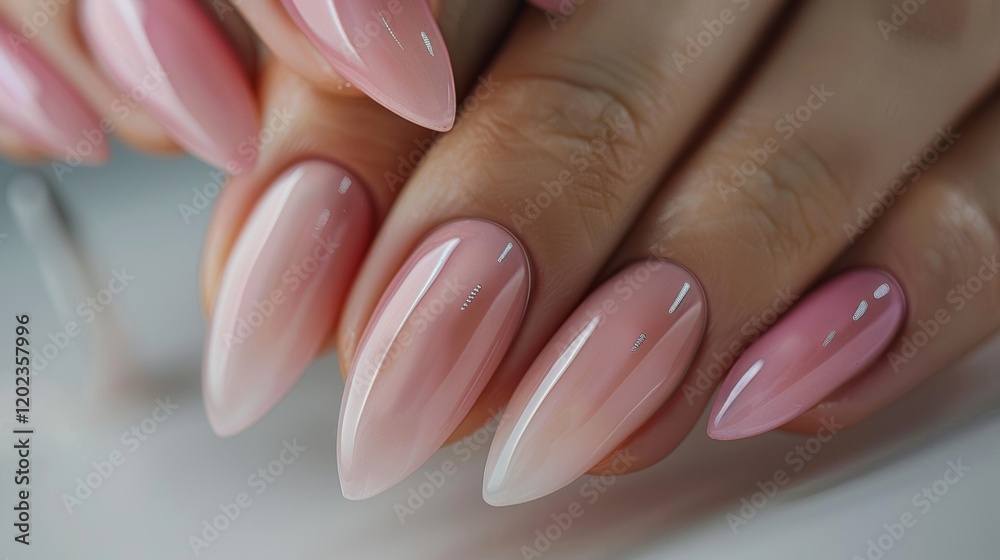 Elegant Hands Displaying Shiny Manicured Nails Close Up Elegant Hands Displaying Shiny Manicured Nails Close Up