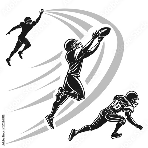 Basketball Player Silhouettes Set - Dynamic Sports Poses and Actions for Soccer Themes, Fitness Designs, and Athletic Project