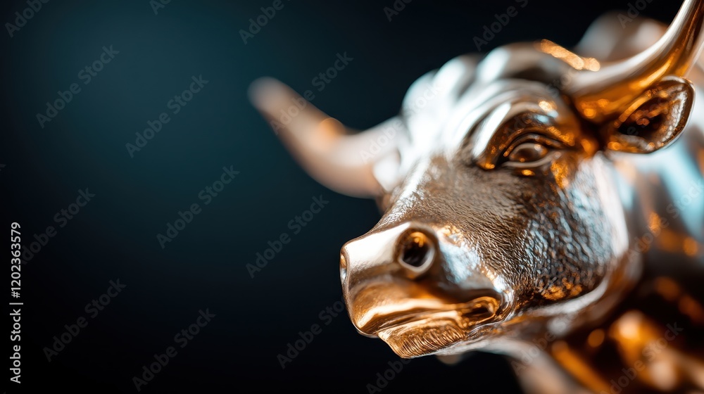 This elegant gold bull statue reflects light in captivating ways, symbolizing wealth and prosperity while drawing attention to its artistic features. This elegant gold bull statue reflects light in captivating ways, symbolizing wealth and prosperity while drawing attention to its artistic features.