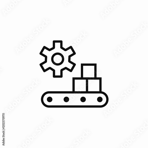 assembly line icon sign vector