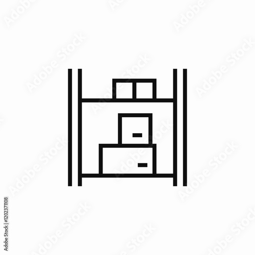 box shelf storage icon sign vector