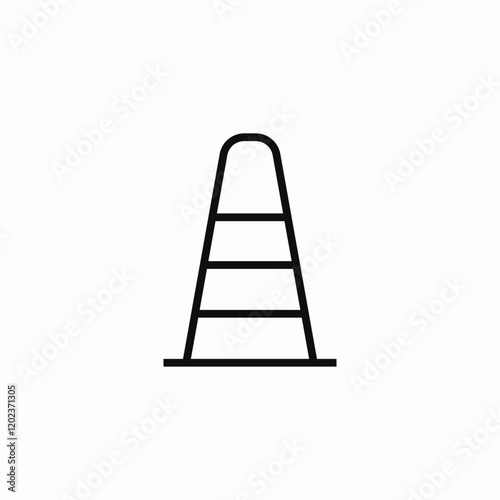 construction cone icon sign vector