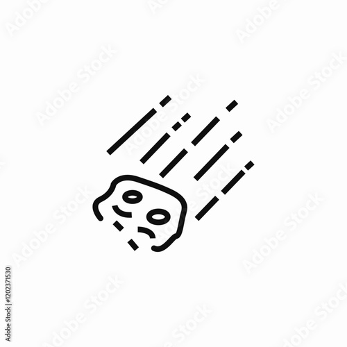 flying comet icon sign vector