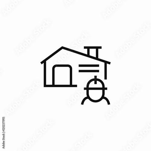 household worker icon sign vector