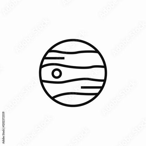 neptune planet icon sign vector