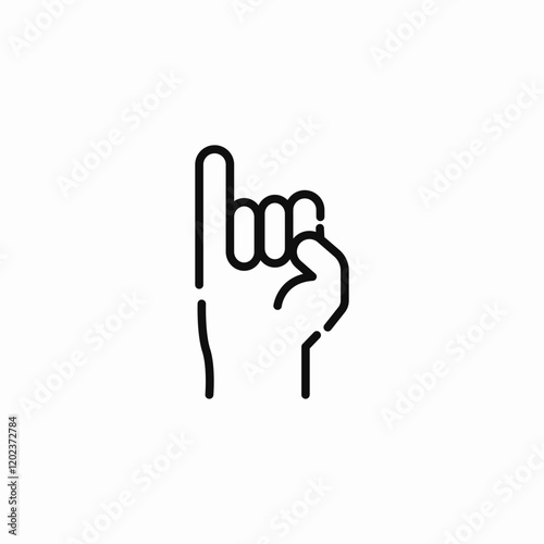 pinky up icon sign vector