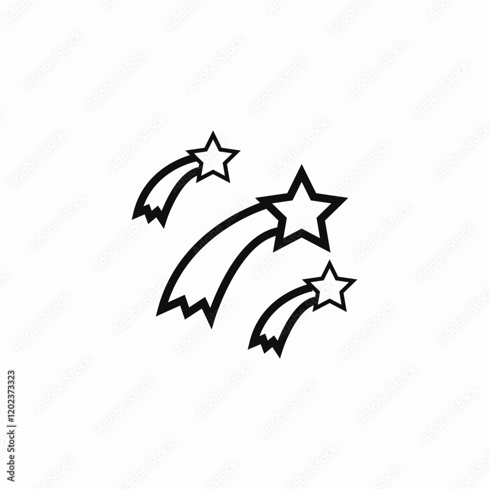 Naklejka premium shiny stars icon sign vector