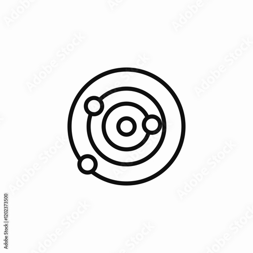 solar system icon sign vector