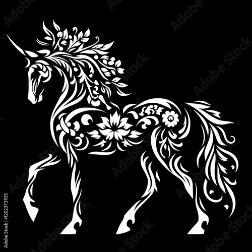 Elegant horse silhouette