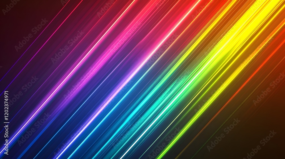 Abstract Diagonal Rainbow Light Streaks Background Abstract Diagonal Rainbow Light Streaks Background