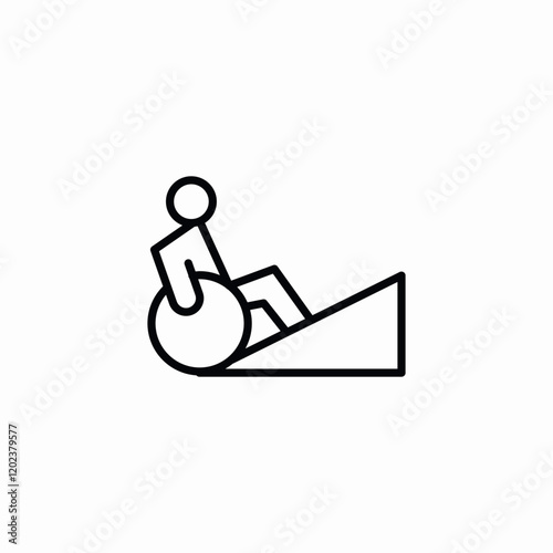 accessible uphill icon sign vector