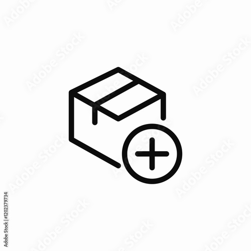 add package side view icon sign vector