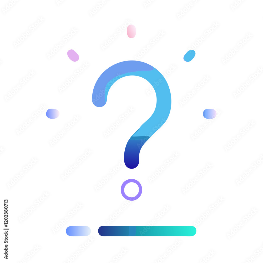 Naklejka premium Gradient question mark with colorful effects